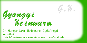 gyongyi weinwurm business card